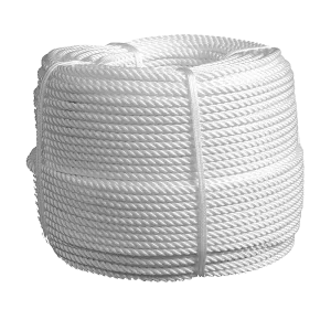 Plasmódia: Rolo branco de corda de Poliéster Cordonel