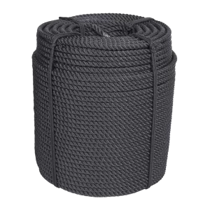 Plasmódia: Rolo preto de corda de Polipropileno com aditivo UV